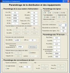 An interface window of the impedance calculation tool