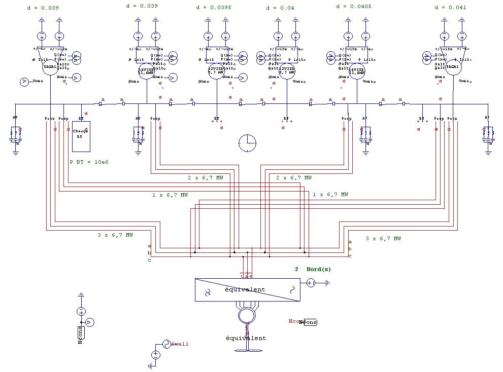 réseau électrique du Porte-Avions